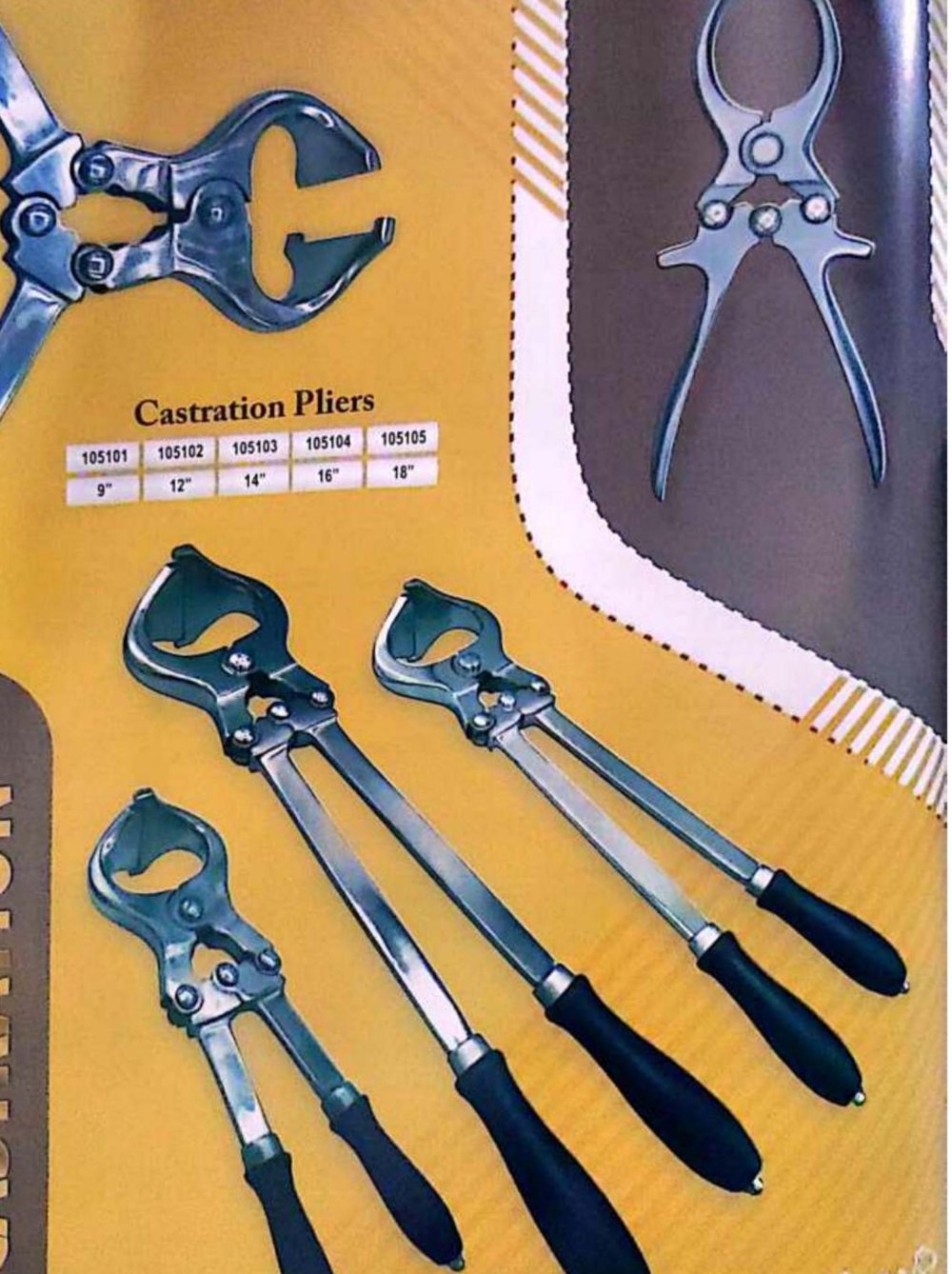 Castration Instruments — product photography from the IBM Investment Ltd. catalogue