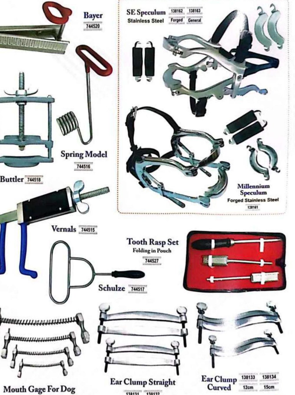 Mouth Gage and Stomach Instruments — product photography from the IBM Investment Ltd. catalogue