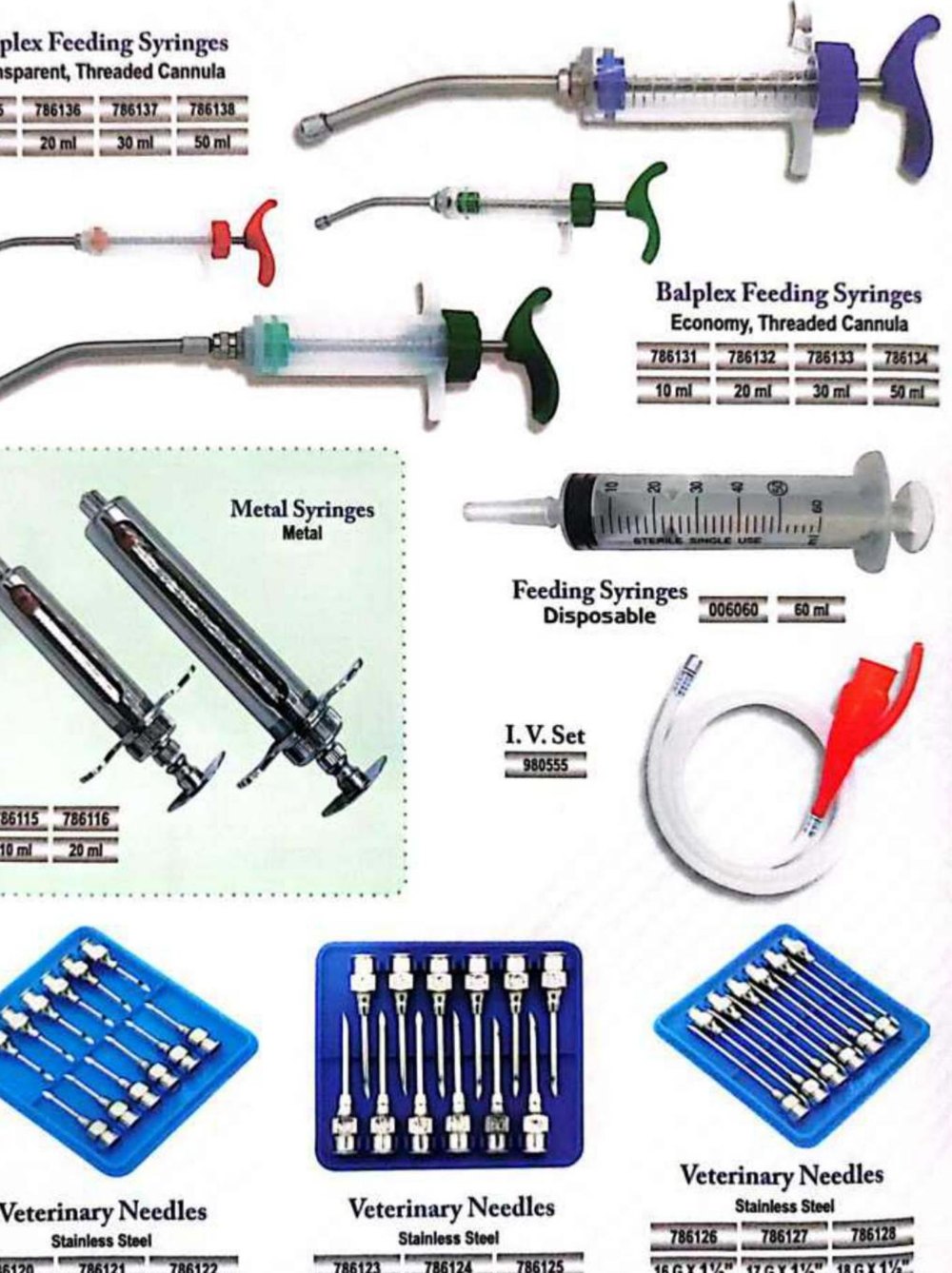 Veterinary Syringes and Needles — product photography from the IBM Investment Ltd. catalogue
